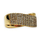 GOLD DEAL | 9kt Gold Swarovski Starlight Wave Ring Valuation $1,750