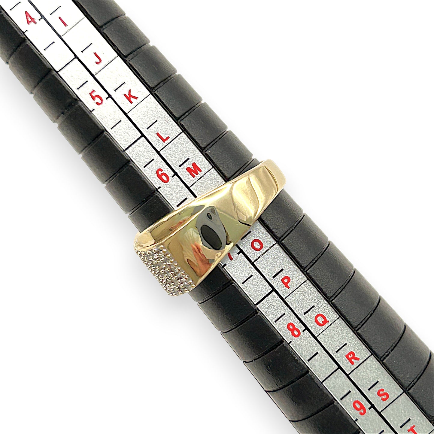 GOLD DEAL | 9kt Gold Swarovski Starlight Wave Ring Valuation $1,750