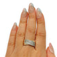 GOLD DEAL | 9kt Gold Swarovski Starlight Wave Ring Valuation $1,750