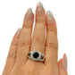 GOLD DEAL | 9kt Gold Noir Halo Elegance Ring Size S