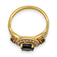 GOLD DEAL | 9kt Gold Noir Halo Elegance Ring Size S