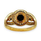 GOLD DEAL | 9kt Gold Noir Halo Elegance Ring Size S
