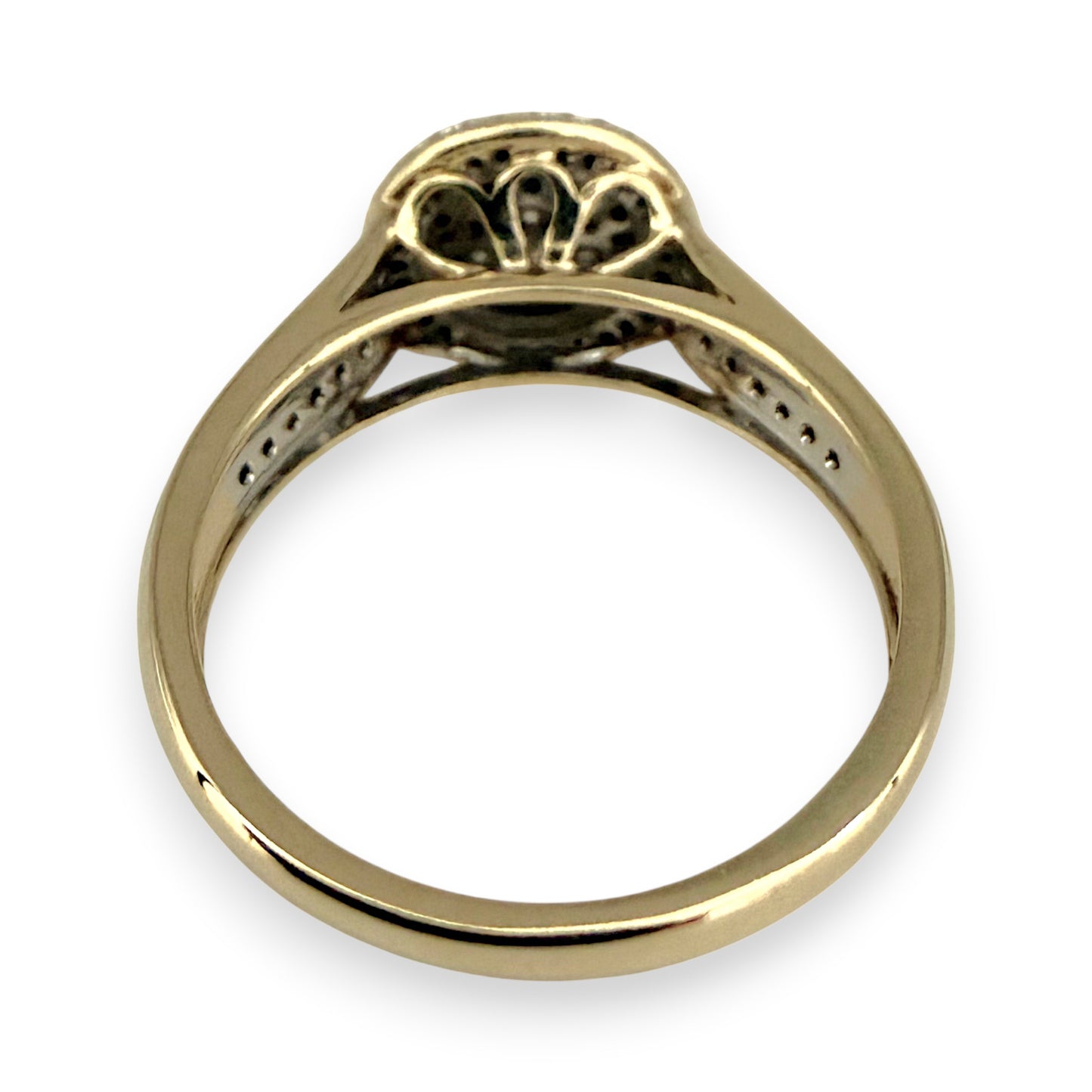 NZGD | 9ct Gold Halo of Morning Light Ring Size O