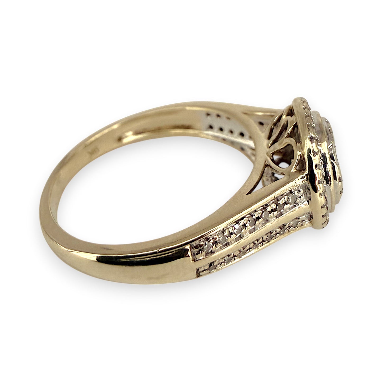 NZGD | 9ct Gold Halo of Morning Light Ring Size O