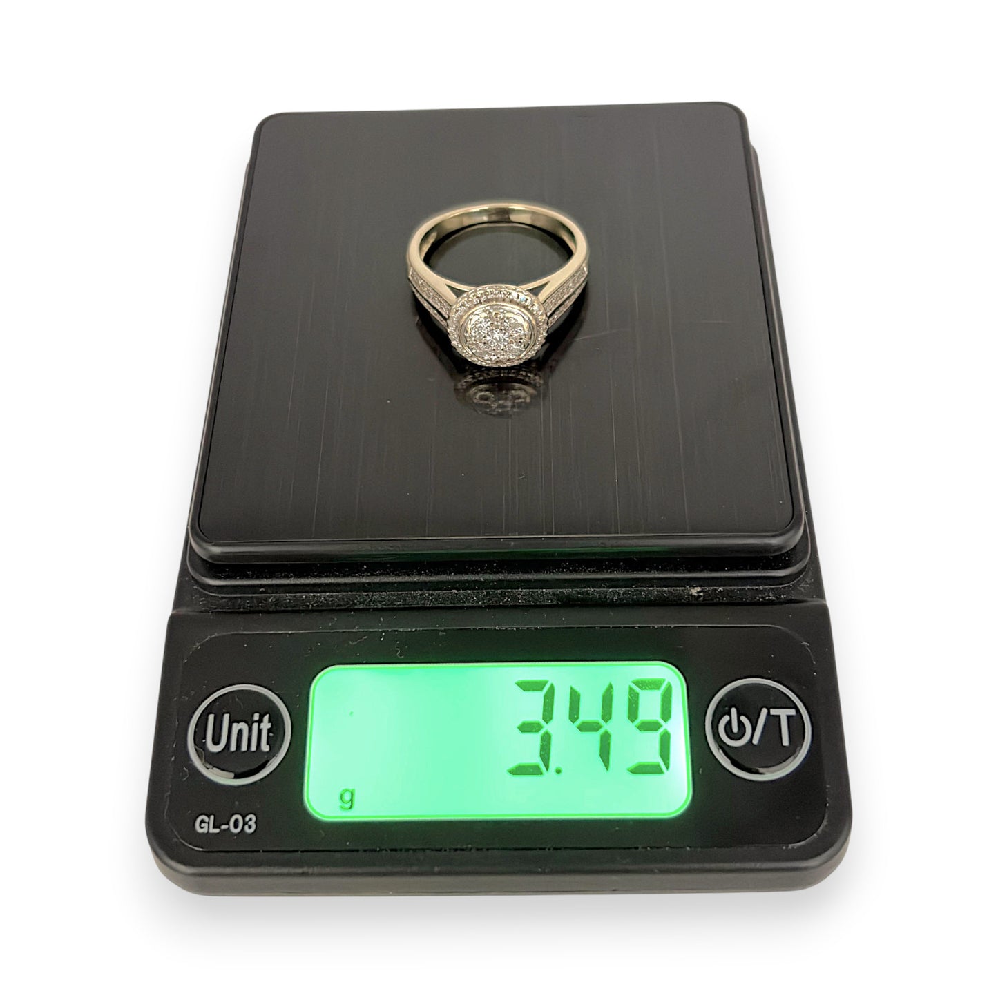 NZGD | 9ct Gold Halo of Morning Light Ring Size O