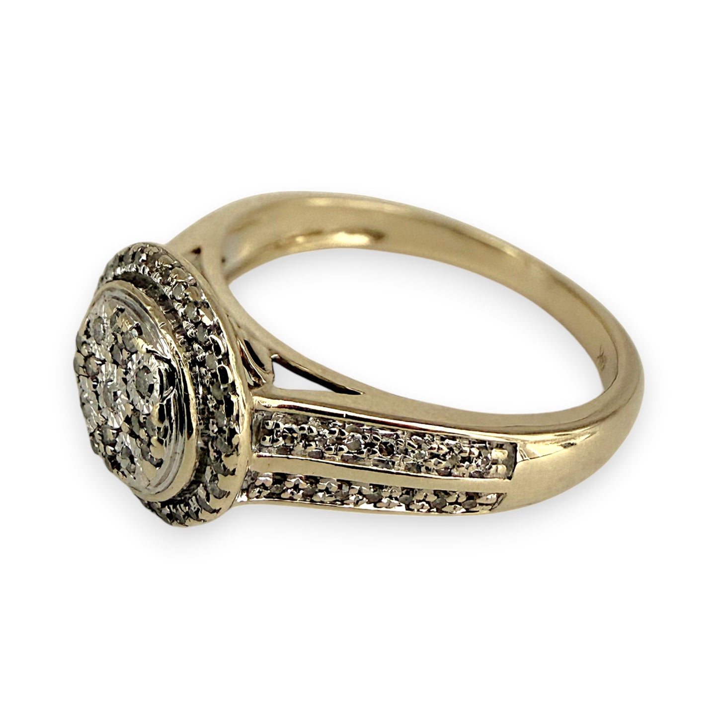 NZGD | 9ct Gold Halo of Morning Light Ring Size O