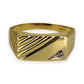 NZGD| 9ct Gold Minimalist Diamond Band Ring Size U