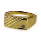 NZGD| 9ct Gold Minimalist Diamond Band Ring Size U