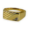 NZGD| 9ct Gold Minimalist Diamond Band Ring Size U