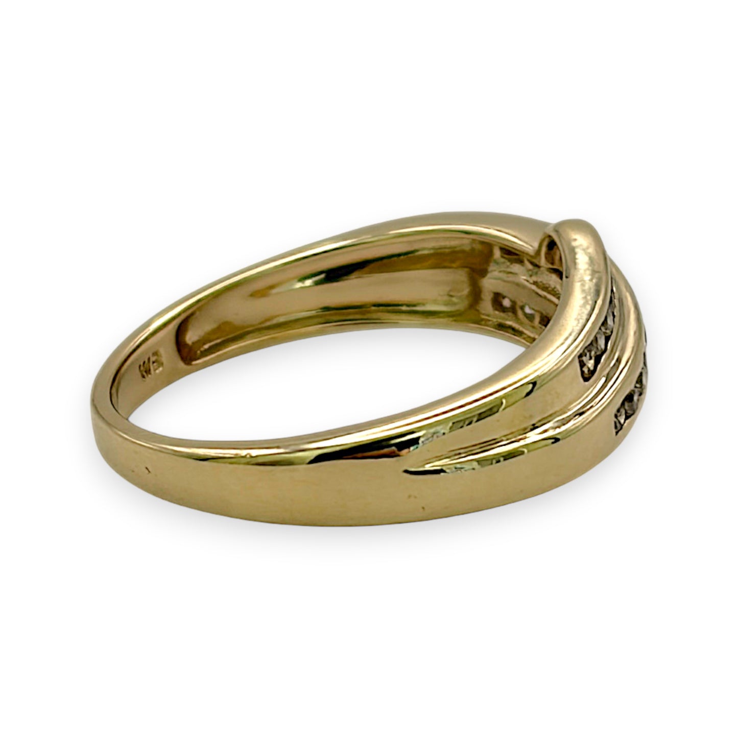 NZGD| 9ct Gold Aurelia Crossover Ring Size M