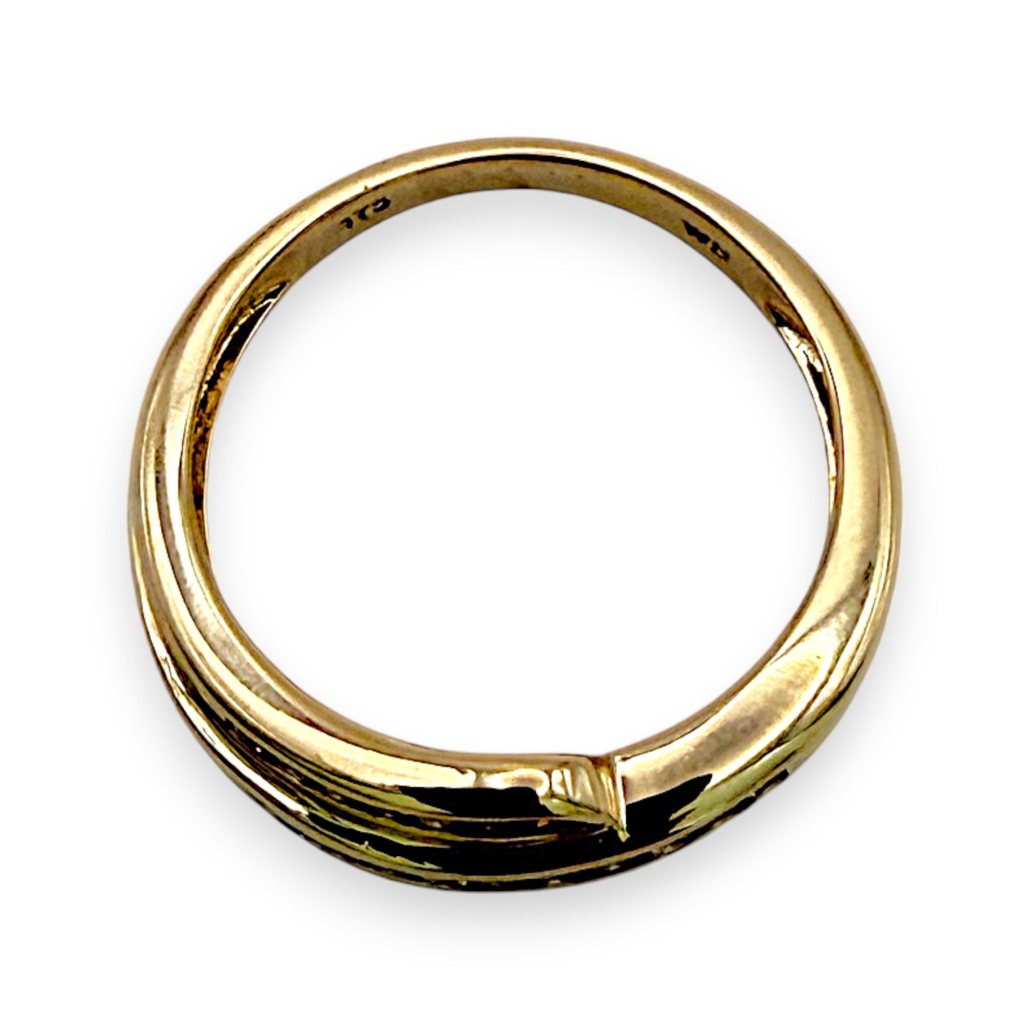NZGD| 9ct Gold Aurelia Crossover Ring Size M