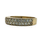 NZGD | 9ct Gold Two‑Row Brilliant Stone Elegance Ring Size N