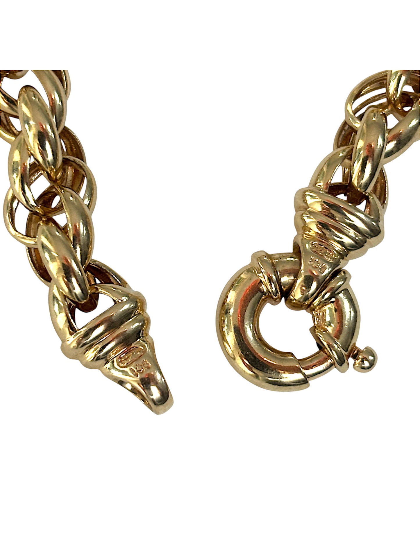 9ct Gold Roller Curb Bracelet 20cm long. Valuation $4,920. R # 253