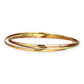 NZGD | 9ct Y/W/R Gold Triluna Harmony Bangle Set-Refurbished, 65.2mm