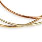 NZGD | 9ct Y/W/R Gold Triluna Harmony Bangle Set-Refurbished, 65.2mm
