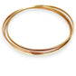 NZGD | 9ct Y/W/R Gold Triluna Harmony Bangle Set-Refurbished, 65.2mm