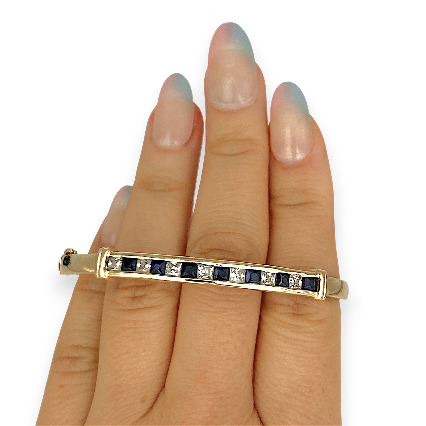 GOLD DEAL | 9kt Gold Midnight Harmony Bangle 59.1mm