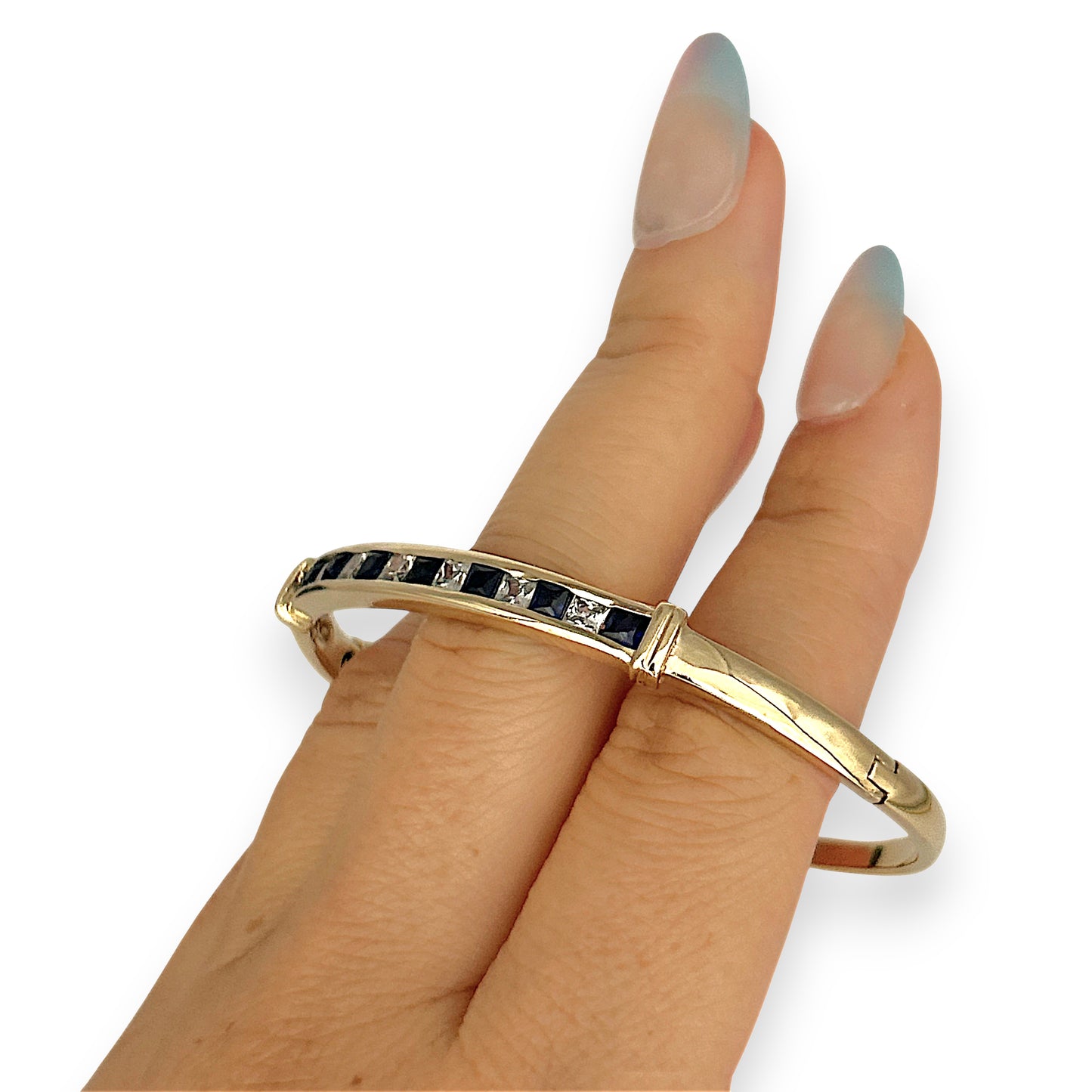 GOLD DEAL | 9kt Gold Midnight Harmony Bangle 59.1mm