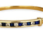 GOLD DEAL | 9kt Gold Midnight Harmony Bangle 59.1mm