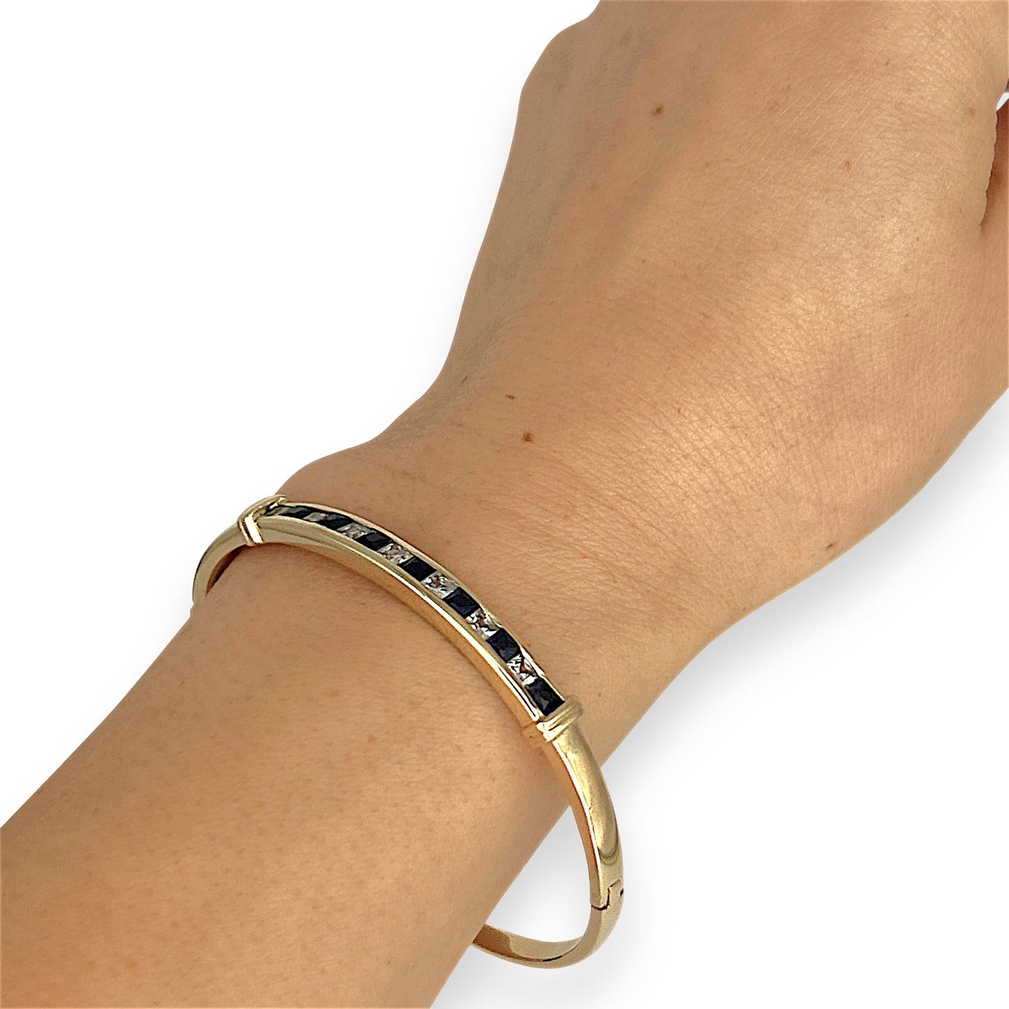 GOLD DEAL | 9kt Gold Midnight Harmony Bangle 59.1mm