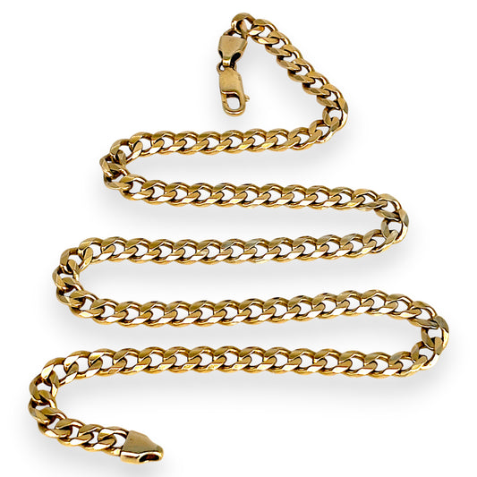 XMAS DEAL | 10kt Gold Michael Hill Fortress Solid Curb Chain 57cm-Refurbished