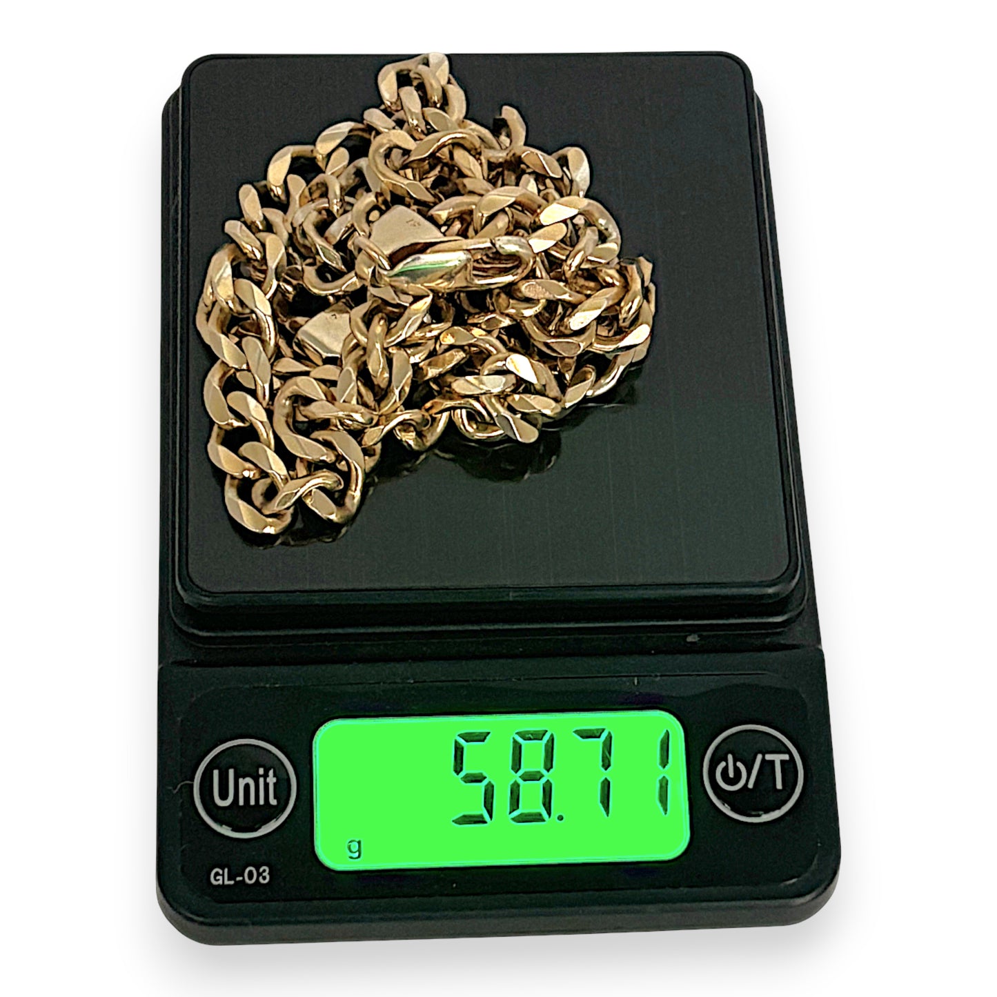 XMAS DEAL | 10kt Gold Michael Hill Fortress Solid Curb Chain 57cm-Refurbished