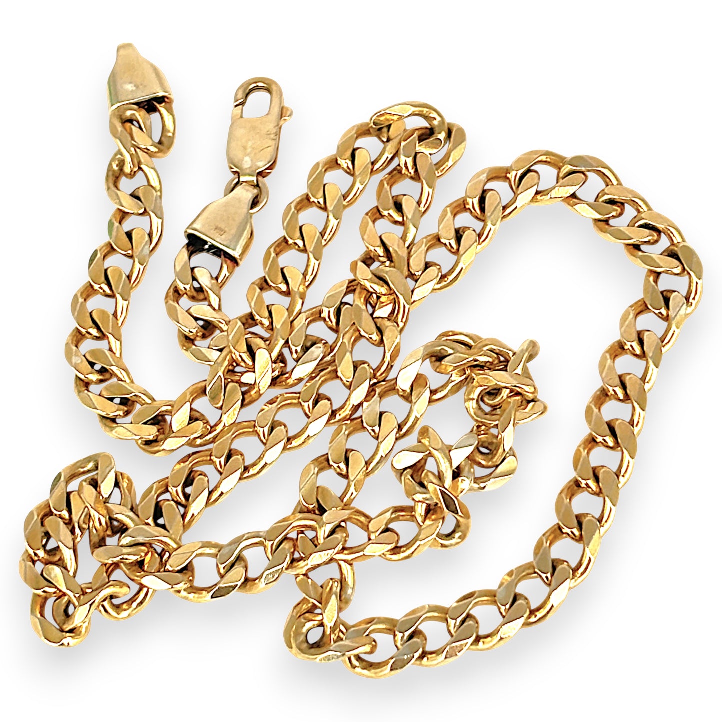 XMAS DEAL | 10kt Gold Michael Hill Fortress Solid Curb Chain 57cm-Refurbished