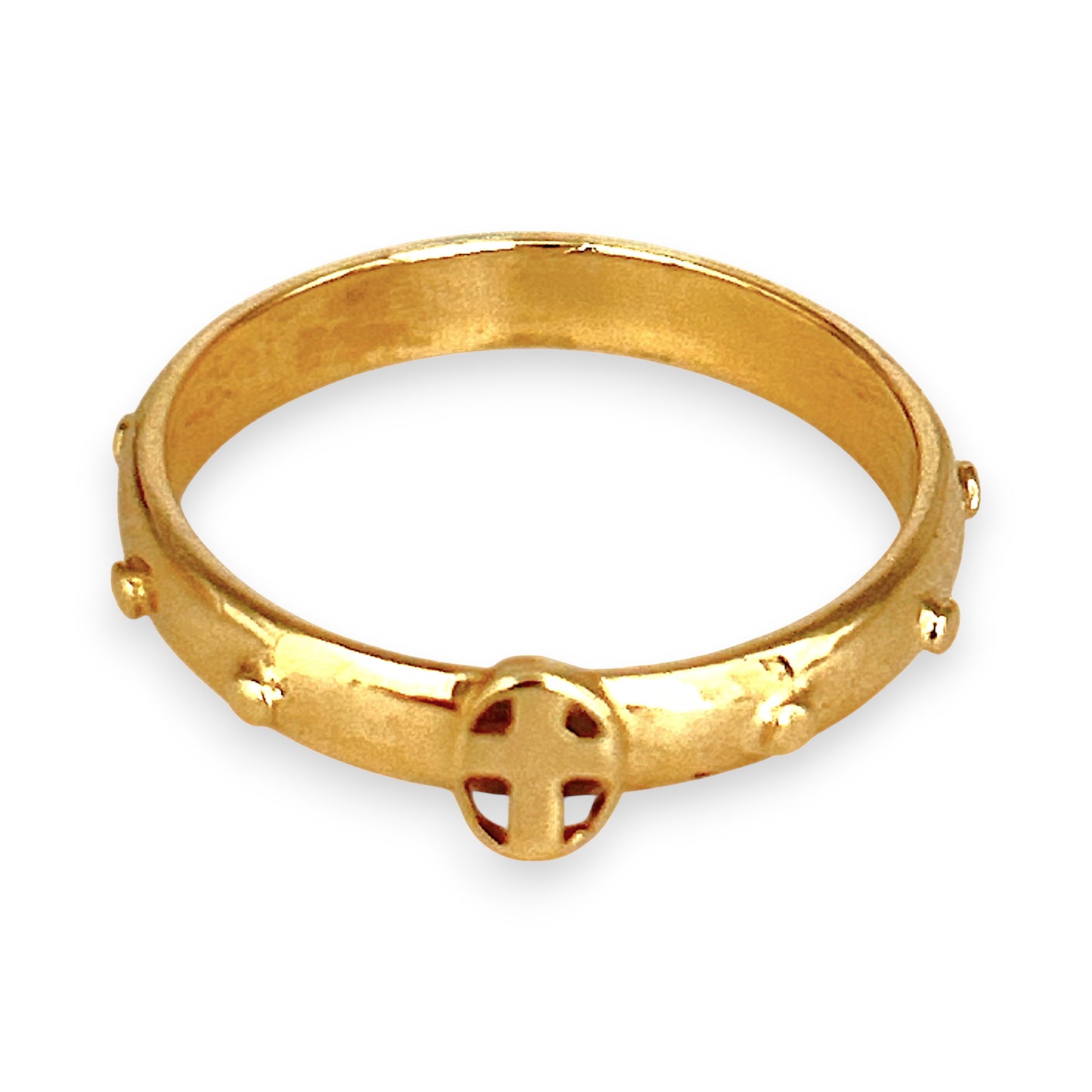 NZGD | 14ct Gold Refurbished Devotion Rosary Ring Size Q