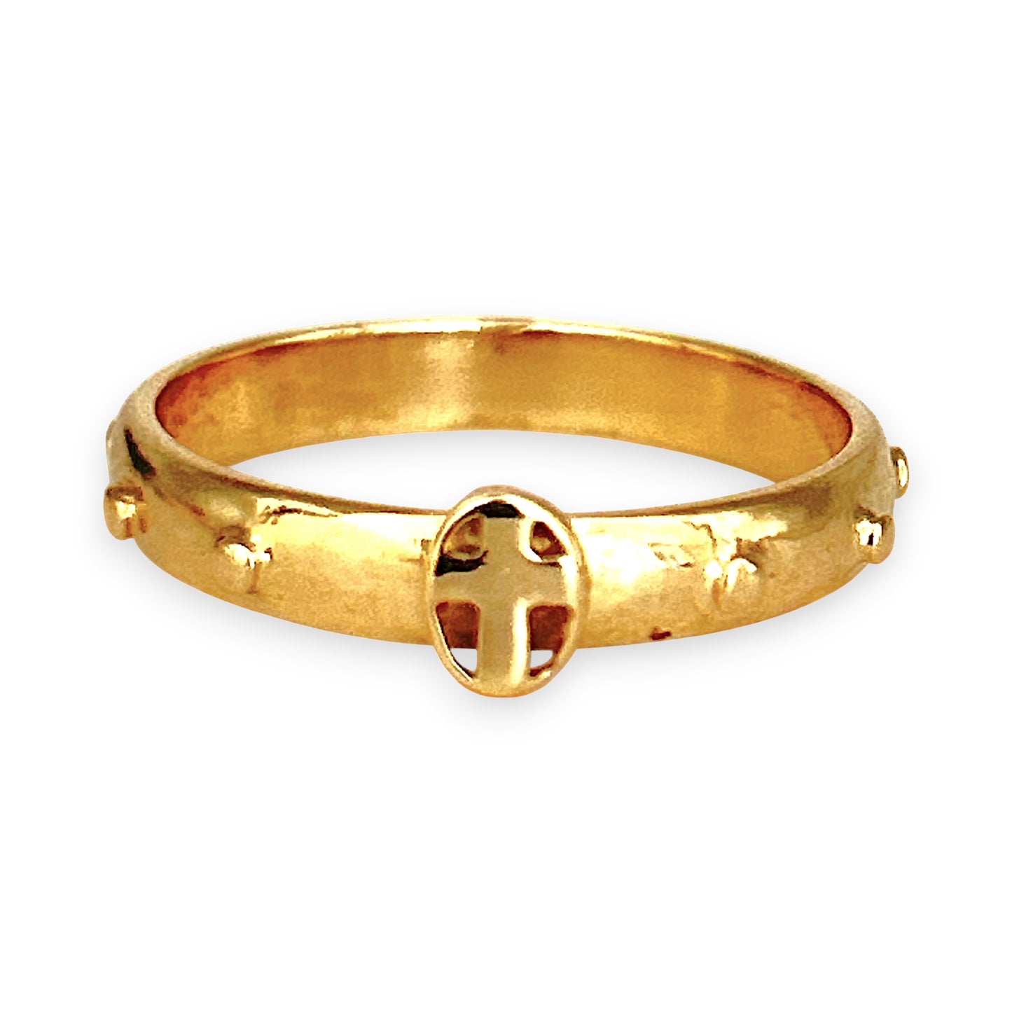 NZGD | 14ct Gold Refurbished Devotion Rosary Ring Size Q