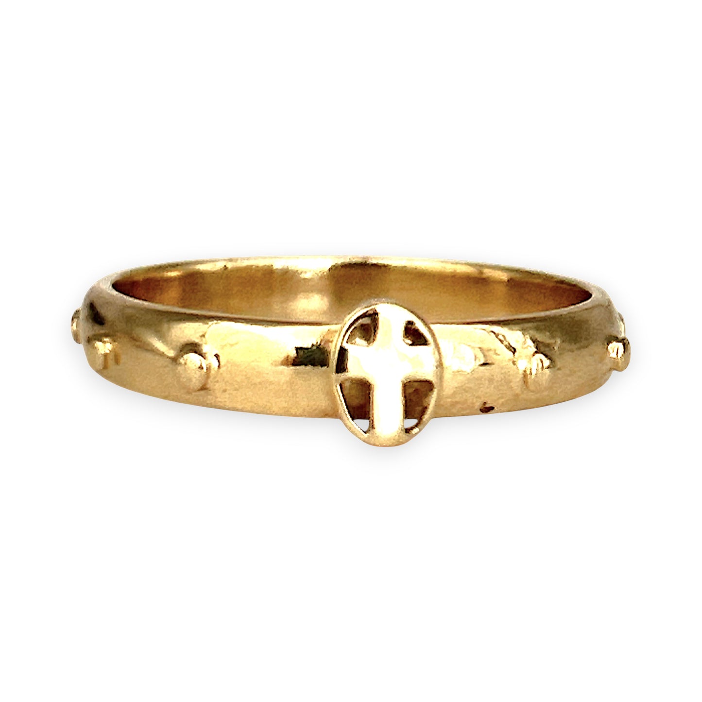 NZGD | 14ct Gold Refurbished Devotion Rosary Ring Size Q