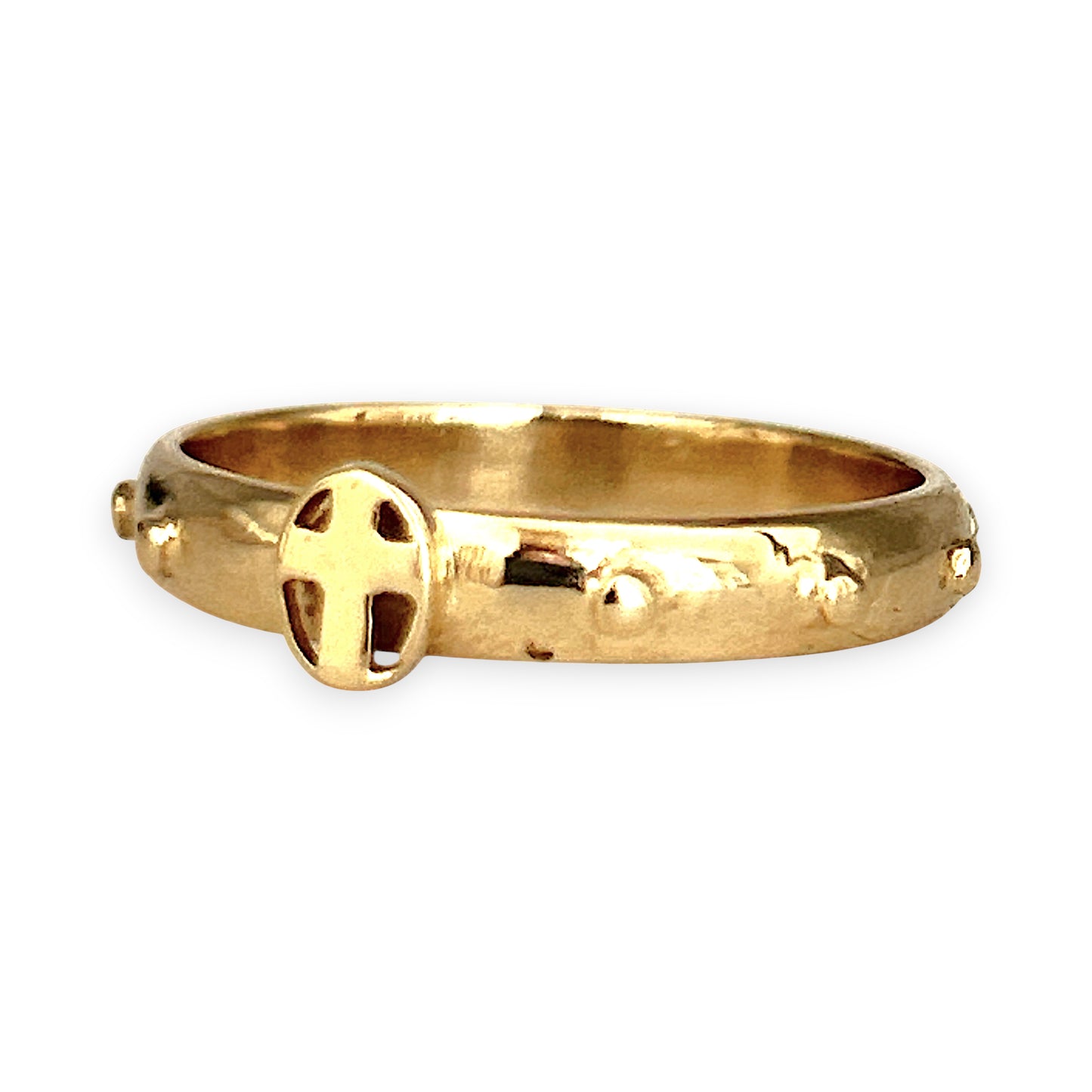 NZGD | 14ct Gold Refurbished Devotion Rosary Ring Size Q