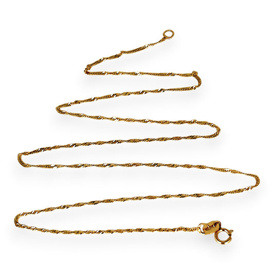 XMAS DEAL | 10kt Gold Golden Helix Rope Chain-Refurbished,40cm
