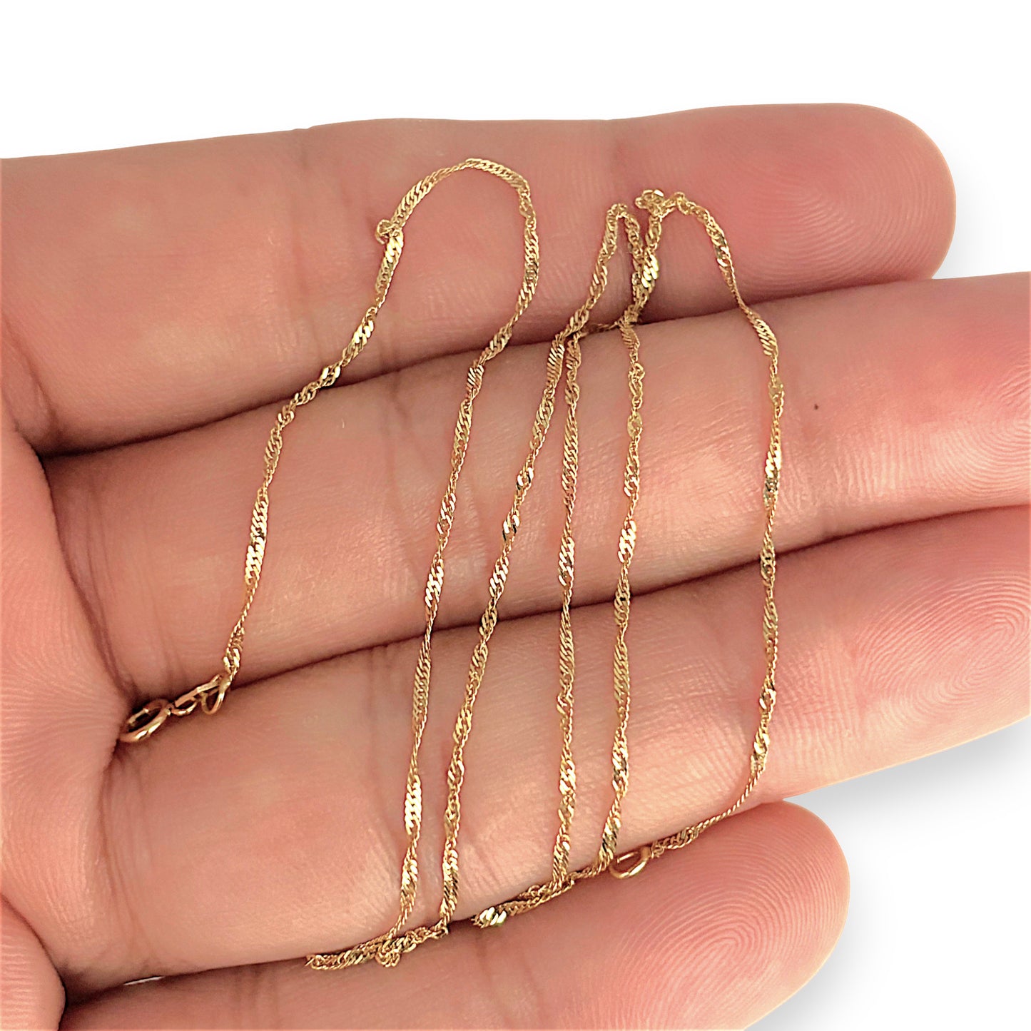 XMAS DEAL | 10kt Gold Golden Helix Rope Chain-Refurbished,40cm