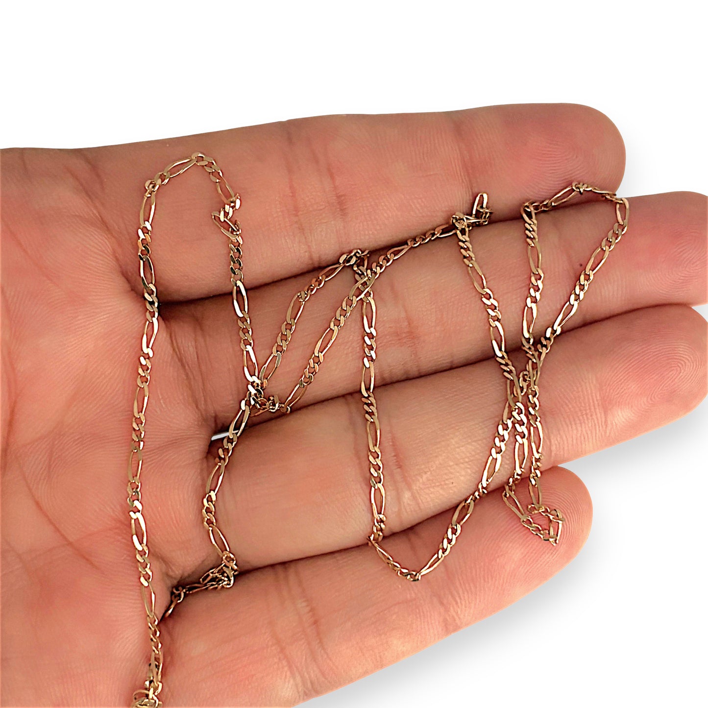 GOLD DEAL | 9ct Gold Whisperlink Light Figaro Chain-Refurbished