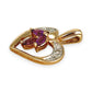 GOLD DEAL | 9kt Gold Amethyst Bloom Heart Pendant