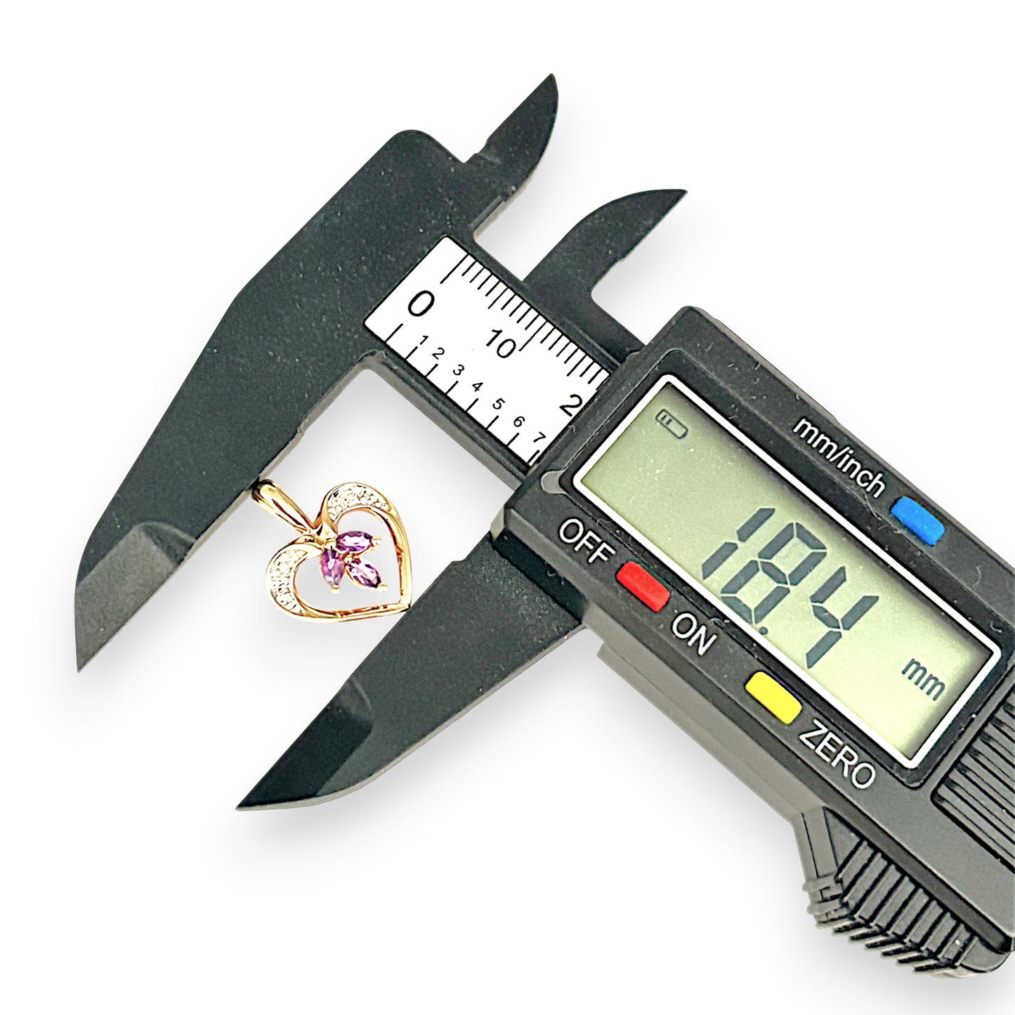 GOLD DEAL | 9kt Gold Amethyst Bloom Heart Pendant