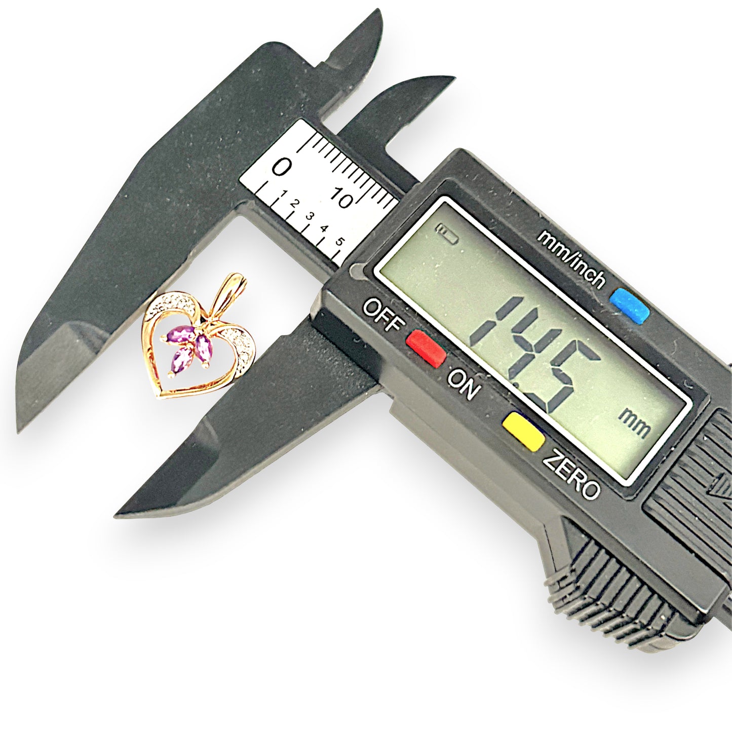 GOLD DEAL | 9kt Gold Amethyst Bloom Heart Pendant