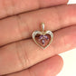 GOLD DEAL | 9kt Gold Amethyst Bloom Heart Pendant