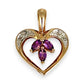GOLD DEAL | 9kt Gold Amethyst Bloom Heart Pendant
