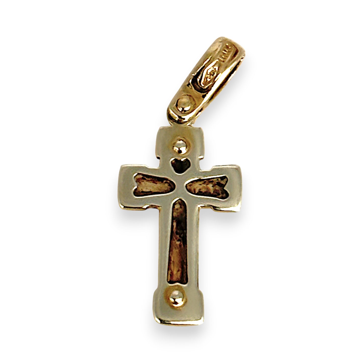 GOLD DEAL | 9kt Y/W Gold Faith & Light Cross Pendant