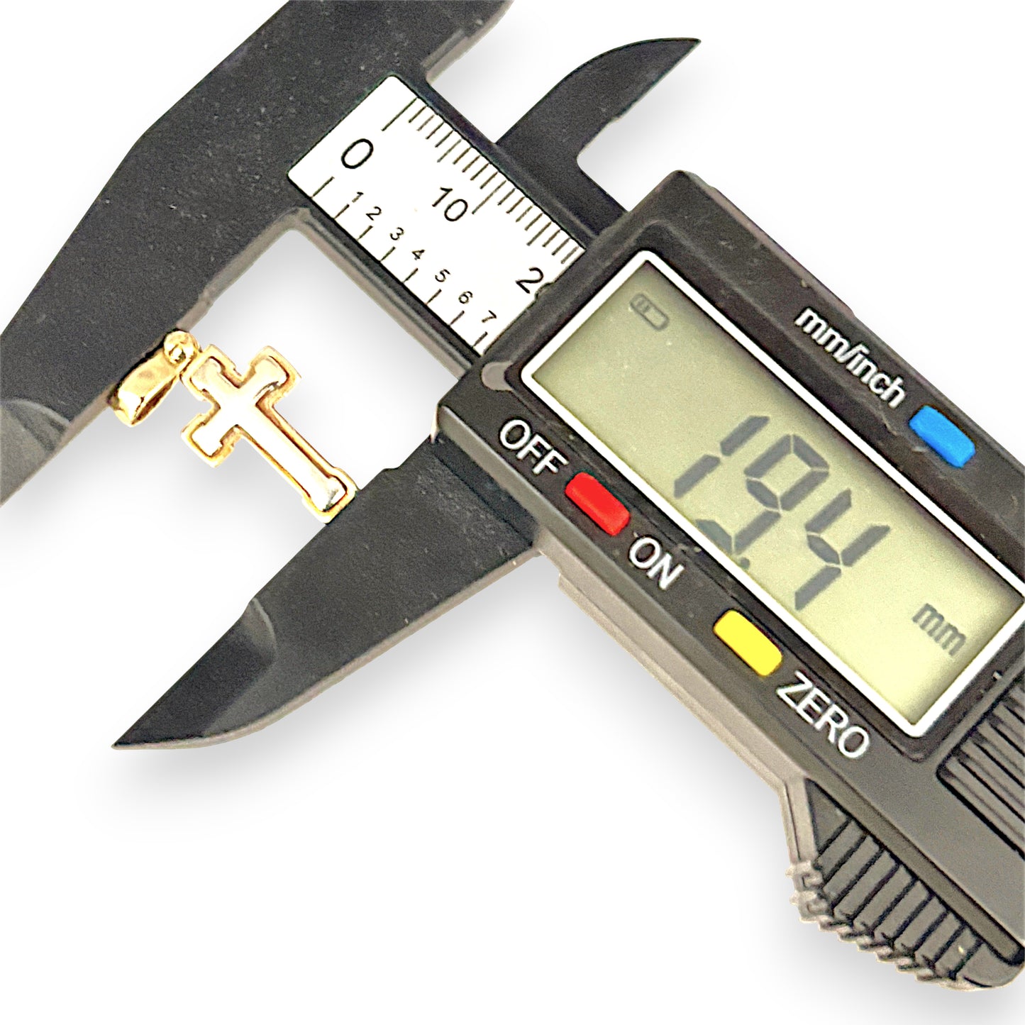 GOLD DEAL | 9kt Y/W Gold Faith & Light Cross Pendant