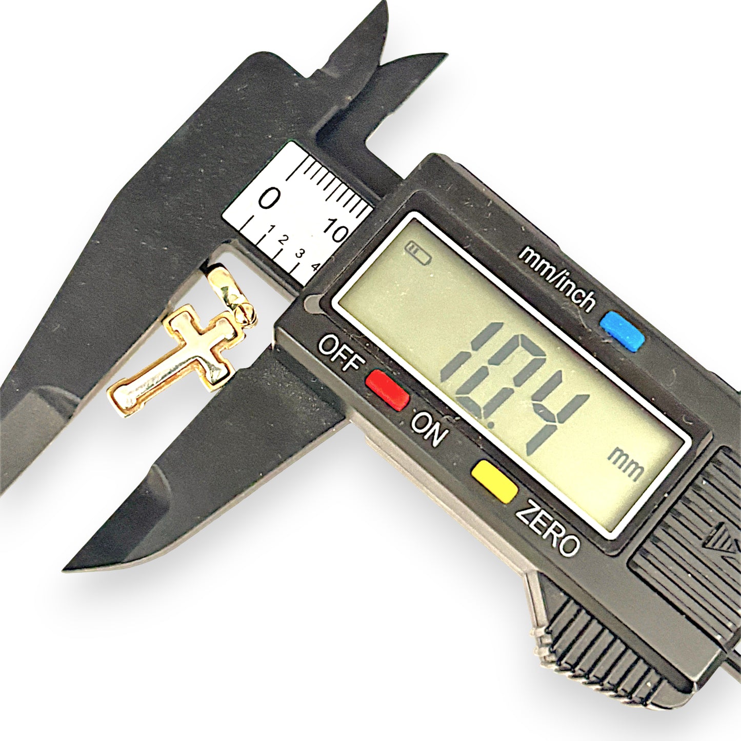 GOLD DEAL | 9kt Y/W Gold Faith & Light Cross Pendant