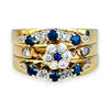 GOLD DEAL | 9kt Gold Vintage Celeste Trio Ring Set