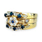 GOLD DEAL | 9kt Gold Vintage Celeste Trio Ring Set