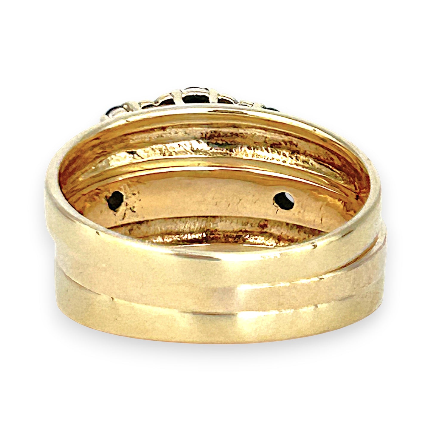 GOLD DEAL | 9kt Gold Vintage Celeste Trio Ring Set