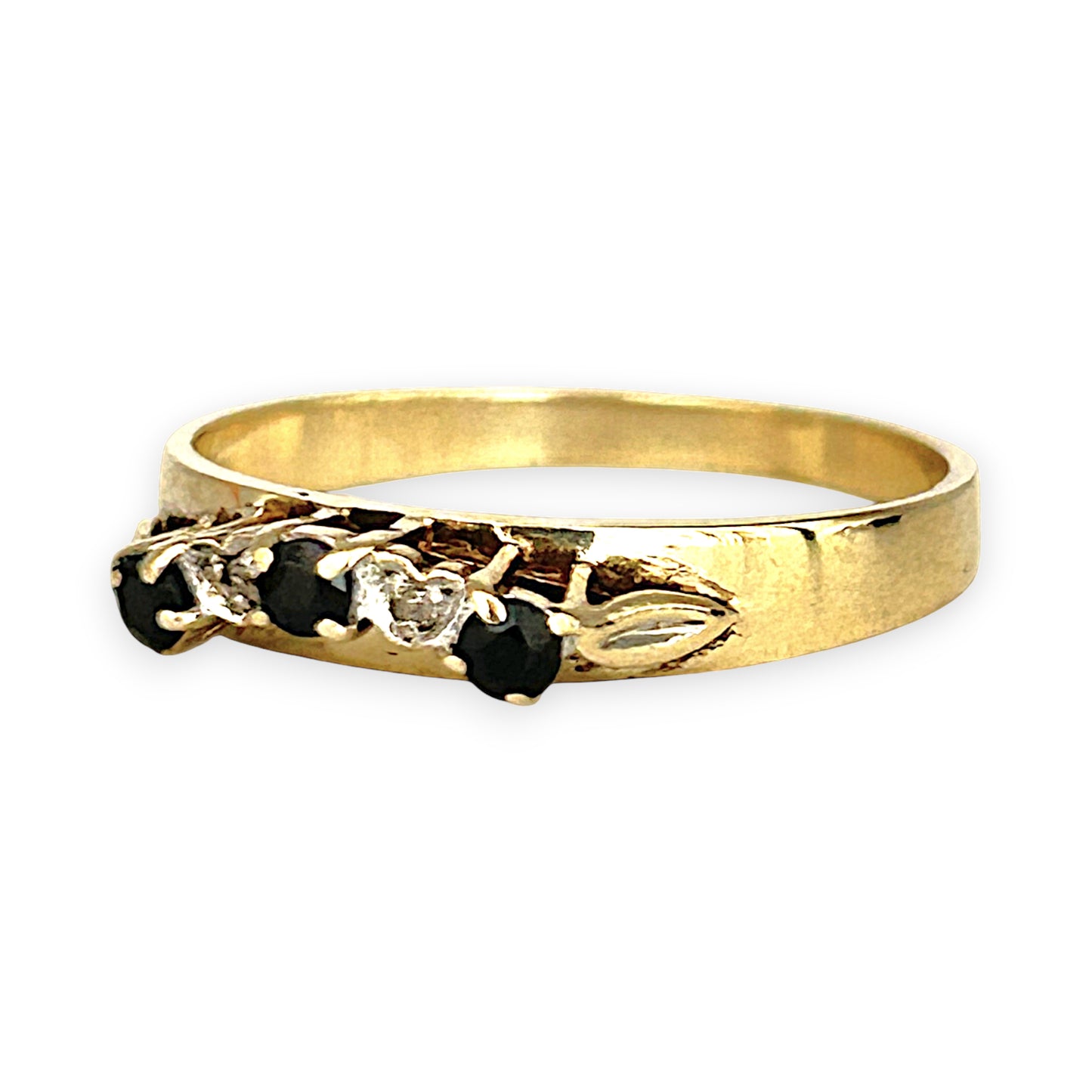 GOLD DEAL | 9kt Gold Vintage Celeste Trio Ring Set