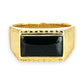 GOLD DEAL | 9kt Gold Black Onyx Signet Ring Size U