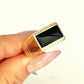 GOLD DEAL | 9kt Gold Black Onyx Signet Ring Size U