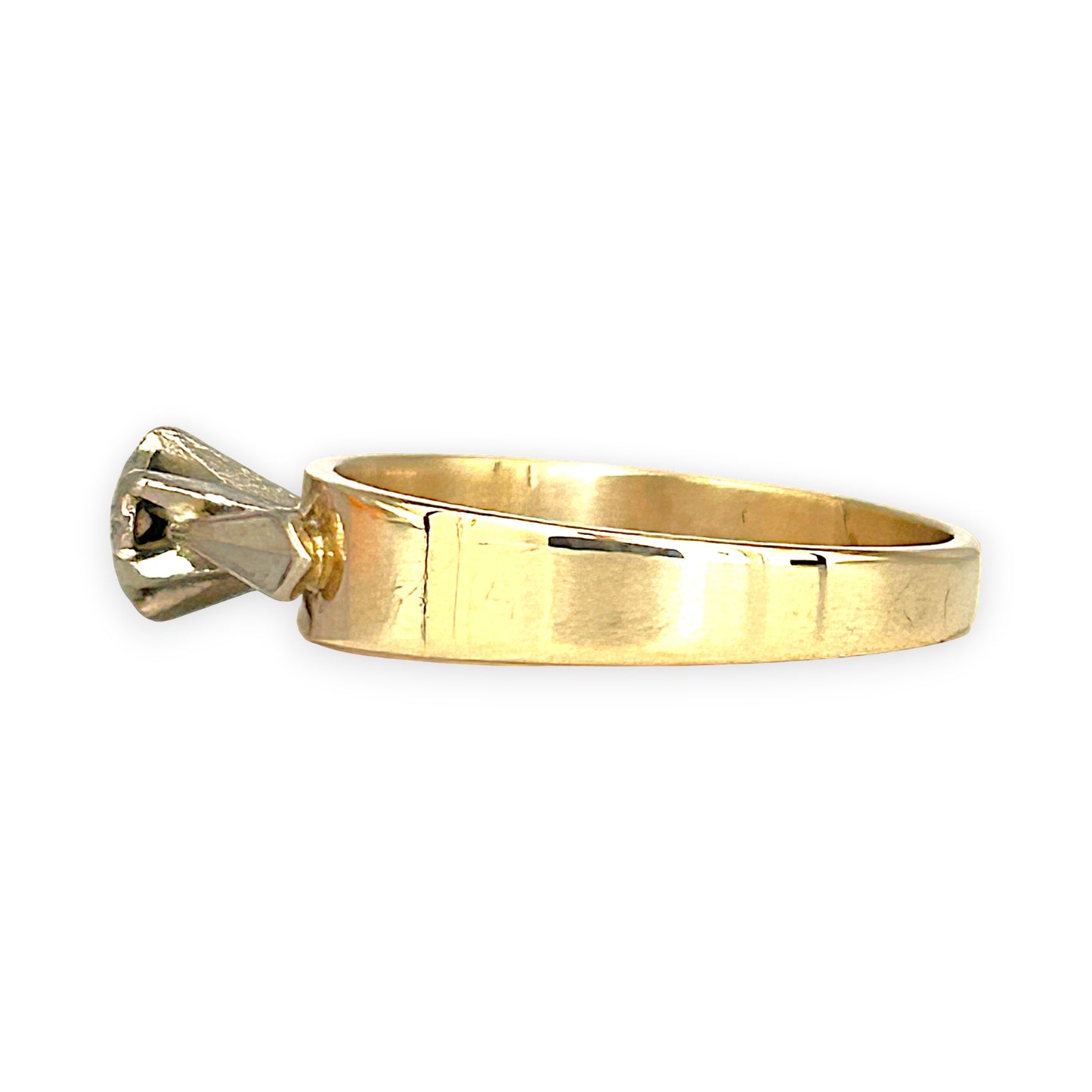 NZGD | 9ct Y/W Gold Vintage Golden Era Bloom Ring Size L