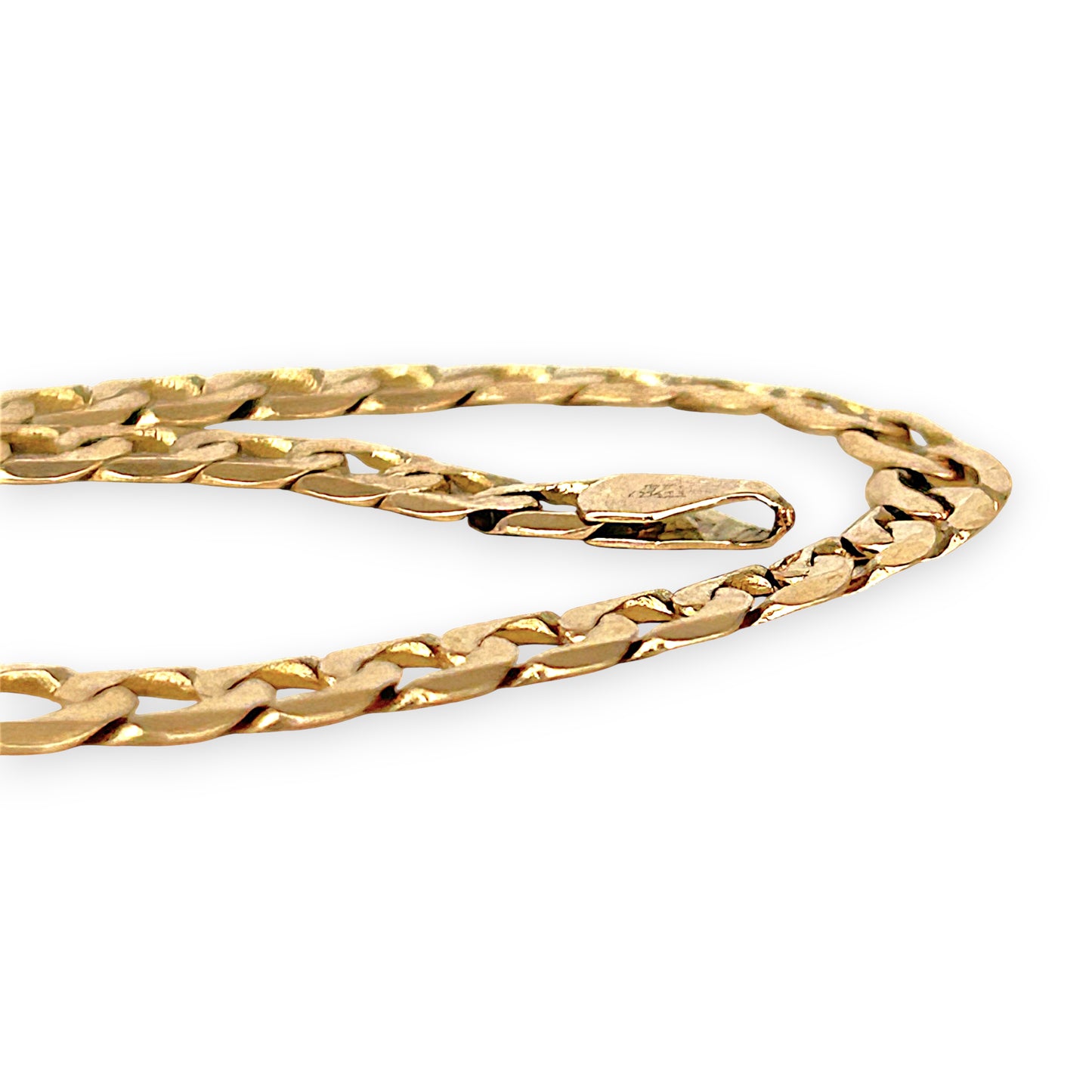 NZGD | 9ct Gold Refined Edge Flat Curb Bracelet-Refurbished